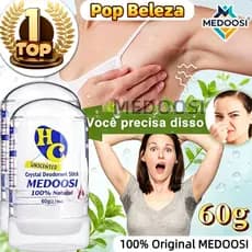 60g /120g Desodorante Natural Cristal Pedra Alumínio Antitranspirante Unissex Contra Odor Vermelhidão e Irritações