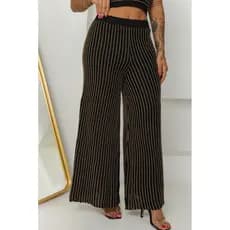 Calça Feminina Pantalona Tricot - Tricô Tendência