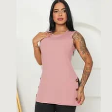 Blusa academia Regata feminina long vest legging tapa bumbum fitness
