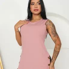 Blusa Regata Feminina Longa Tapa Bumbum Viscolycra Exercicio Academia Treino Legging Entrega Rápida