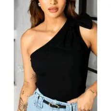 BLUSA NULA MANGA COM LAÇO TENDENCIA 2025