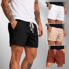 Short De Linho Masculino Básico Mauricinho Premium Alta Qualidade Short Linho Bolso Faca