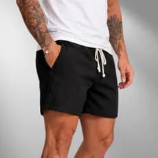 Bermuda Short De Linho Masculino Básico Mauricinho Alta Qualidade Linho Premium Bolso Faca
