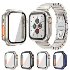 1-2pcs Mudar Para Ultra Capa Para Apple Watch 41mm 40mm 44mm 38mm 42mm 45mm iWatch Tela Protetora Capinha Case
