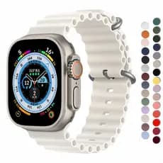 Oceano Pulseira+Bumper Capinha Case Para Apple Watch 40mm 44mm 42mm 38mm 41mm 45mm iWatch Mudar Para Ultra Capa Kit