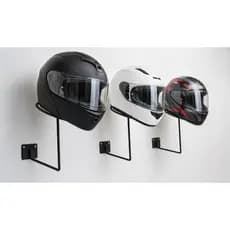 60 Unidades -Suporte Capacete Parede Moto Ferro Reforçado Preto  Organização.