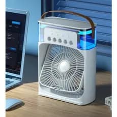 Umidificador de ar doméstico portátil, Ventilador elétrico USB, 3 em 1, Ar condicionado