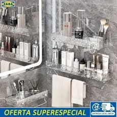 Suporte De Shampoo Prateleiras De Banheiro Sem Furo Acrilico Chifre