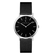 Relógio Unissex Flor de Lis Minimalista Preto Full Black 40mm Elegância Para Todas Ocasiões