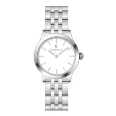 Relógio Feminino Flor de Lis Minimalista Prata Mini Bellatrix Silver 23mm Moderno e Confortável
