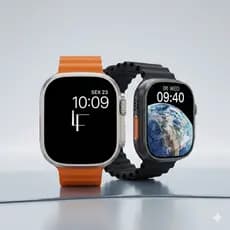 Smartwatch 68 Plus 41mm Inteligente com Tela Infinita Chamadas GPS e Duas Pulseiras Inclusas