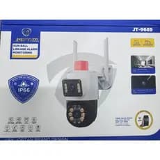 Câmera Segurança Lente Dupla com Alarme IP66 Prova D'água 360° Sensor de Movimento Durawell JT-9689