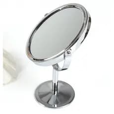Espelho De Mesa Maquiagem dupla face aumenta 2 X gira 360 GR