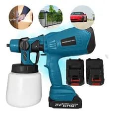 Pistola De Pintura Pulverizadora 2 Bateria 21v Profissional Pulverizador De Tinta - Bivolt
