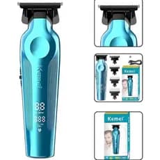 Máquina Cortar Cabelo acabamento Kemei Original Barbeador Recarregável Profissional Sem fio 7.500 RPM KM-264 - Bivolt