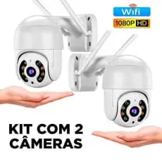 kit 2 câmeras de segurança wi-fi externa aplicativo yoosee ou icsee visão noturna IP66- Bivolt