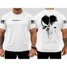 Camiseta Dry Fit Masculina Caveira Justiceiro das Sombras Black Armi