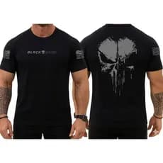Camiseta Dry Fit Masculina Caveira Justiceiro das Sombras Black Armi