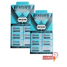 Lâminas Feather Platinum Profissionais – Kit 120 Unidades