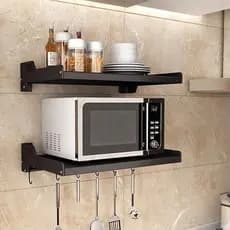 Prateleira de parede para forno elétrico e micro-ondas Rack de forno de micro-ondas montado na parede