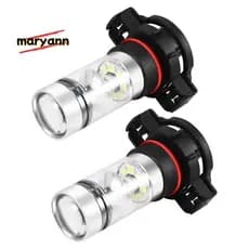 2x 5202 H16 PS24w Alta Potência 100w 6000k Super Branco Led Nevoeiro Drl Luzes Lâmpada