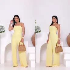 macacao pantalona  tomara que caia Feminina duna Tamanho M[38-40] G42-44