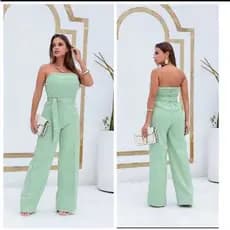 macacao Longo tomra que caia Feminina Elégante Pantalona Alfaiataria