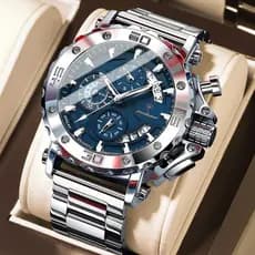 POEDAGAR Luxo Cronógrafo Relógios Masculinos Data Luminosa À Prova Dwaterproof Água Relógio Masculino De Aço Inoxidável