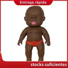Para Pequena Boneca Preta Alívio Do Estresse Brinquedo Palma Borracha Homem Preto Pitada Música Recuperação Lenta Libera