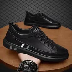 2023 Novos Sapatos Esportivos Masculinos Outono Casuais Leves de Couro Antiderrapantes Moda Estilo Coreano 3981