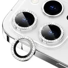 Película de Câmera com Glitter para iPhone 15 14 13 Pro Max, Kit de Lentes Diamante 0417