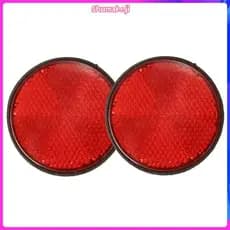 2pcs Refletor Vermelho Redondo Universal Para Motocicleta ATV 5.6 * 0.8 Cm