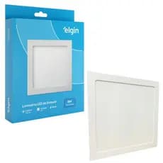 Luminária Painel Plafon Embutir Quadrado Led 18w Bivolt ELGIN
