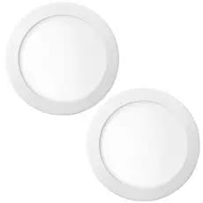 Kit 2 Luminária Painel Plafon Embutir Redondo Led 18w Bivolt ELGIN