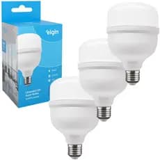 Kit 3 Lâmpadas Super Bulbo Alta Potência Led 50w 6500k - Elgin