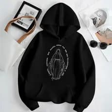 Moletom Nossa Senhora Católico Unissex Canguru Blusa de Frio Religiosa Estampada Cristã