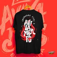 Camiseta Cristã Masculina e Feminina Avivamento Avivados Ate Que Ele Venha 100% Algodão