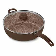 Frigideira Antiaderente Com Tampa 32 cm Profissional Grande Wok