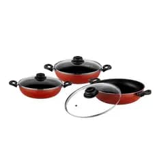 Jogo De Frigideira Wok Antiaderente 3 Tamanhos 26cm 28cm 30cm Profissional