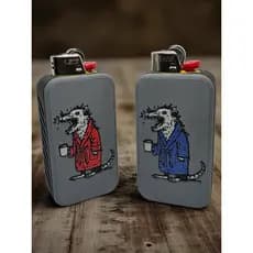 Capinha Case Para Isqueiro BIC Max - Ratinho Tomando Café
