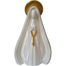 Escultura Nossa Senhora Minimalista Decorativa 3D 15cm de altura