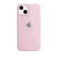 Capa Capinha Silicone Para iPhone  Cor Rosa-areia 13 Normal