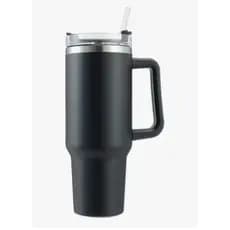Copo Termico 1,2l Com Tampa E Canudo Cor: Preto