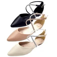 Kit com 03 Pares Sandália Feminina Rasteirinha Salomé com Strass Brilhante