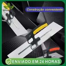Desempenadeira de Aço Inox para Massa Corrida e Texturas Profissional 30cm