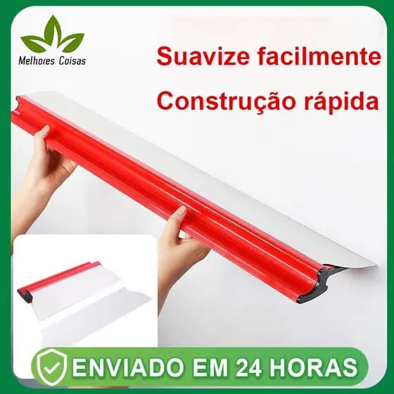 Desempenadeira Aço Inox Para Massa Corrida 40cm com Lâmina Flexível Lisa Para Massa Corrida com Troca de Lâmina
