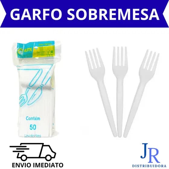 GARFINHO SOBREMESA GARFO DESCARTÁVEL 100 UNIDADES