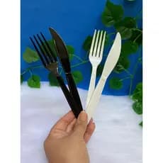 Kit Garfo e Faca Reforçado para Refeição e Churrasco 300 peças 150 unidades de cada. Mexa bem