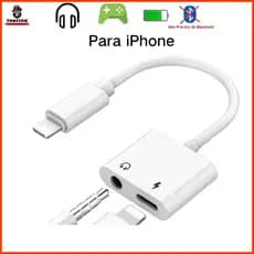 Cabo de Adaptador Lightning 2 em 1  Áudio + Carregamento Entrada P2 3.5mm para iPhone 7 8 Plus X Xs Xr 11 12 13 Pro MAX