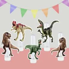 20 Apliques para tubete | Dinossauro | Jurasck Park | Lembrancinha Festa Aniversário